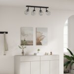 Luminaires de plafond vidaxl avec abat - jour en verre r�glable anthracite e27