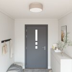 Luminaires de plafond vidaxl montage  plat taupe Ø 38 cm tissu e27