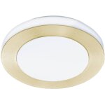 Luminaire plafonnier capri, panneau led en acier blanc et laiton brossé, plastique blanc, lampe de plafond ... Luminaire plafonnier capri, panneau led en acier blanc et laiton brossé, plastique blanc, lampe de plafond ...