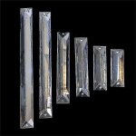 Lustre rectangulaire en cristal suspendu en verre, prisme, pendentif pour eclairage Lustre rectangulaire en cristal suspendu en verre, prisme, pendentif pour eclairage