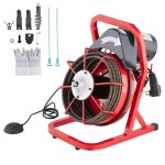 Machine de nettoyage de canalisations - duoku - 50 pieds x 1 / 2 pouces - 250 w - 4 couteaux - dbouche ...