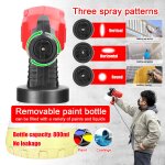 Machine de pulvrisation de peinture lectrique, bouteille de peinture de grande capacit de 800ml, pulvrisat ...