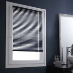 Madecostore - store v�nitien aluminium 25mm s�ns percer - gris anthracite - l107 x h150cm