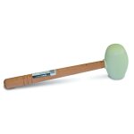 Maillet caoutchouc rubi plat et rond - blanche - 250 gr