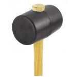 Maillet tonneau en caoutchouc sp�cial b�tonni�re, manche en fr�ne long mob