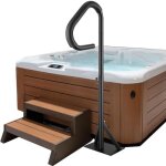 Main courante spa - vevor - main courante de spa latrale rotative 360 hauteur rglable 89 - 144, 7 cm ...