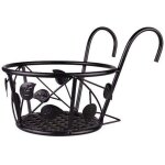 Main courante suspendue support de pot de fleurs fer art planteur porte pot planteur supportant etagre ...