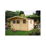 Maison de jardin clematite en bois epica 390x416 cm h. 243 cm - avec terrasse - -