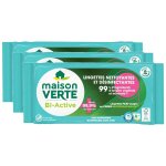 Maison verte lot de 3 lingettes dsinfectantes bioactive x35