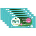 Maison verte lot de 5 lingettes d�sinfectantes bioactive x35