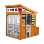 Maisonnette en bois - duoku - pour enfants de 3 � 10 ans - id�ale pour le jardin - equip�e d'accessoires ...