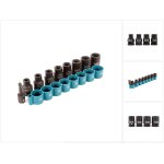 Makita b - 54645 douilles pour visseuses  chocs 1 / 2  9 pcs. de 8  18 mm avec adaptateur d'emmanchement ...
