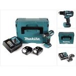Makita ddf 485 rfj perceuse - visseuse sans fil 18v 50nm + coffret makpac + 2x batteries 3, 0 ah + 1x ...