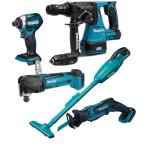 Makita - pack de 5 outils 18v (dtd154 / djr183 / dhr243 / dtm51 / dcl180) + 3 batteries 5ah + chargeur ...