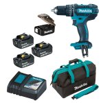 Makita perceuse visseuse à percussion 18v, 3 x batterie bl1830b - dhp482rfx3 Makita perceuse visseuse à percussion 18v, 3 x batterie bl1830b - dhp482rfx3