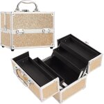 Malette maquillage vide boite rangement maquillage verrouillable malette ongles vanity maquillage pour ...