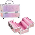 Malette maquillage vide boite rangement maquillage verrouillable malette ongles vanity maquillage pour ...