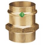 Mamelon bronze femelle cuivre - diam�tre 16 filet� m�le 15 / 21 viega