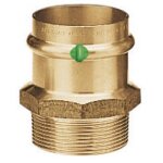 Mamelon bronze femelle cuivre - diam�tre 28 filet� m�le 26 / 34 viega