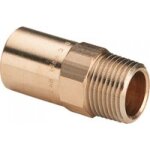 Mamelon bronze m�le cuivre - diam�tre 28 filet� m�le 26 / 34 viega