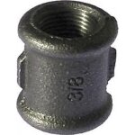 Manchon fonte droite / droite - filetage 33 / 42 noir codital
