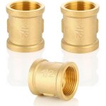Manchon en laiton g1 / 2  femelle - 3 pices, raccord double pour tuyaux (19, 5mm) - raccords pour ...