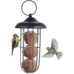 Mangeoire  oiseaux en mtal anti - cureuils, mangeoire  oiseaux en fer, support automatique pour boules ...