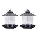 Mangeoire a oiseaux panoramique new - 2x, mangeoire a oiseaux en forme d'hexagone avec suspension sur ...