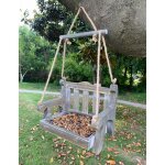 Mangeoire a oiseaux pour perroquets, chaise pivotante, support a nourriture, suspendue pour jardin, cour ...