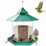 Mangeoire a oiseaux suspendue, lanterne, mangeoire a graines de jardin, abri anti - pluie r�sistant aux ...
