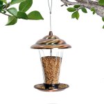 Mangeoire � oiseaux - mangeoire � oiseaux suspendue - mangeoires � oiseaux sauvages en m�tal et en verre ...