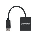 Manhattan displayport 1. 2 to 2 - port hdmi splitter hub with mst, 4k@30hz, usb - a powered, video wall ...