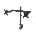 Manhattan support de bureau double pour tv / moniteurs (bras articul�), �crans 10  � 27 , fixation � ...