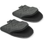 Maniques courtes pour four, en silicone r�sistant a la chaleur, pour mini - four de cuisine.