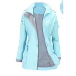 Manteau impermable lger a capuche pour femme, veste de randonne en plein air, longue veste de pluie ...