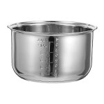 Marmite interieure universelle en acier inoxydable de 4 l, remplacement pour cuiseur a riz electrique, ...
