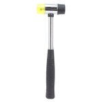 Marteau en caoutchouc, maillet double face, poigne de tuyau en acier, outil manuel pour l'installation ...