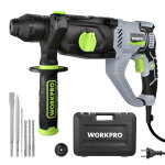 Marteau perforateur electrique 1050w workpro, perceuse � percussion, marteau rotatif avec poign�e rotative ...