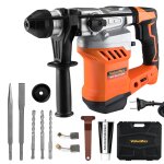 Marteau perforateur electrique 1600w valuemax, perceuse a percussion 3 en 1, poignee rotative 360, 3 ...