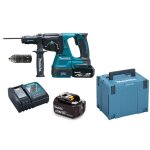 Marteau perforateur makita dhr243rtj  batteries lxt 18 v sds - plus (2 x 5 ah)