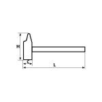 Marteau rivoir - manche tri mati�re - longueur 286, 5 mm - samsoplus sam outillage