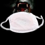 Masque respiratoire pour halloween avec dents ensanglantes et masque facial d'horreur, accessoires de ...