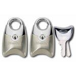 Master lock 195eurtsn pack de 2 cadenas fusion � cl� et anse prot�g�e, gris, 4, 4 x 2 x 1, 4