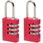 Master lock 7620eurtcol lot de 2 cadenas � combinaison programmable en aluminium, couleur al�atoire, ...
