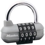 Master lock cadenas a combinaison programmable 64mm - pour vestiaire de sport. casier d'ecole
