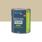 Mastic bois poudre - bi - composant avec eau - sans odeur - bois blanc - 1kg blanchon
