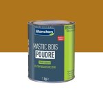 Mastic bois poudre - bi - composant avec eau - sans odeur - ch�ne clair - 1kg blanchon