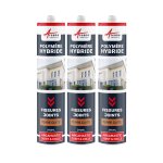 Mastic d'�tanch�it�, joint ext�rieur, fissure, b�ton terre cuite 290 ml x 3 - arcane industries