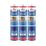 Mastic piscine, colle et étanchéité, pvc, carrelage blanc 290 ml x 3 - arcane industries Mastic piscine, colle et étanchéité, pvc, carrelage blanc 290 ml x 3 - arcane industries