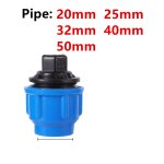 Mathiateur d'eau en pvc pe de 20 / 25 / 32 / 40 / 50mm, connecteur de valve rapide en plastique, raccords ...